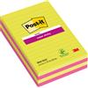 POST-IT BLOCCO 45foglietti Post-it® Super Sticky 127x203mm righe ULTRACOLOR 5845-4SSUC 7100235841
