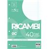 PIGNA RICAMBI FORATI A4 1RIGO C/MARG. QUAXIMA 40FG 80GR PIGNA 00629030C
