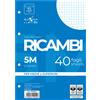 PIGNA RICAMBI FORATI A4 5MM QUAXIMA 40FG 80GR PIGNA 00629035M