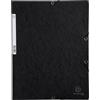 EXACOMPTA CARTELLA CON ELASTICO 24x32CM NERO CARTONCINO LUSTRE' 425gr 55501E