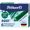 PELIKAN SCATOLA 6 CARTUCCE INCHIOSTRO TP/6 VERDE SCURO PELIKAN 4001 400142563