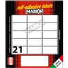MARKIN Etichetta adesiva bianca 37x19mm (10fogli x 21etichette) Markin X10028