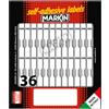 MARKIN Etichetta adesiva bianca 46x8mm (10fogli x 36etichette a fascetta) Markin X10030