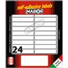 MARKIN Etichetta adesiva bianca 56x10mm (10fogli x 24etichette) Markin 10037