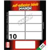 MARKIN Etichetta adesiva bianca 58x27mm (10fogli x 10etichette) Markin X10043