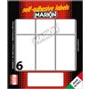 MARKIN Etichetta adesiva bianca 70x37mm (10fogli x 6etichette) Markin 10046