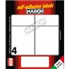 MARKIN Etichetta adesiva bianca 70x56mm (10fogli x 4etichette) Markin 10047