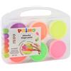 PRIMO Valigetta 6 colori a dita 100gr c/pennello colori assortiti fluo Primo 2214TD6FLUO
