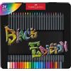 FABER-CASTELL Astuccio in metallo 24 matite colorate triangolare Black Edition Faber-Castell 116425