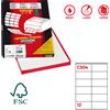 MARKIN Etichetta adesiva C/504 bianca 100fg A4 105x48mm (12et/fg) Markin X210C504