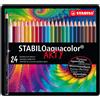 STABILO Astuccio metallo 24 pastelli Stabilo AQUACOLOR 1624 1624-5