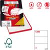 MARKIN Etichetta adesiva C/520 bianca 100fg A4 210x99mm (3et/fg) Markin X210C520