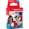 Geko Nastro adesivo telato Tex marrone 19mmx2,7mt Geko 8143000008