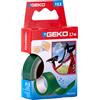 Geko Nastro adesivo telato Tex verde 19mmx2,7mt Geko 8143000002