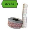 PRINTEX PACK 10 ROTOLI 1000 ETICH. 26x12mm ONDA VERDE PERM. Printex 2612SFP10VE