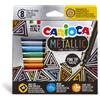 CARIOCA Scatola 8 Metallic pennarelli punta fine colori assortiti Carioca 43162