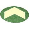 CARTELLI SEGNALATORI Bollo con freccia fotoluminescente adesiva Ø60mm colore giallo verde L93061