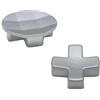 Dakexiong 2 Pack Metal D-Pads for Xbox One Elite Series 2 Directional Arrow Button,Standard D pad and Faceted D Pad Replacement Accessories for Xbox One Elite Series 2 Cord Controller(Silver)