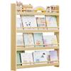 SONGMICS Libreria Montessoriana per Bambini, Scaffale per Giocattoli a 4 Ripiani, Libreria da Parete, Mobile per Cameretta Stanza dei Giochi, Colore Naturale GKR014YZ01
