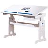 Inter Link Scrivanaia Bambino Evolutiva con Piano Inclinabile in Pino Massiccio e Truciolare Verniciato, Bianco, 109 x 63-96 x 55 cm