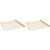 Inter Link Rete a doghe 90 x 200- Rete a doghe su rotelle Doghe per letto 1 persona Pino massiccio Naturale LxPxH 200x90x2 cm (Confezione da 2)