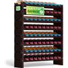 NutriChef a Bottiglie Impilabile in Bambù, 8 Piani, Capacità 72 Bottiglie, Scaffale Autoportante, Montaggio Senza Strumenti, Scaffale Modulare per Cucina 85 cm x 25 cm x 107 cm, Nero