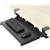 VIVO Small Keyboard Tray Under Desk Pull Out with Extra Sturdy C Clamp Mount System, 20 (26 Including Clamps) x 11 inch Slide-Out Platform Computer Drawer for Typing, Black, MOUNT-KB05ES
