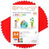 OFITURIA Fogli colorati, Confezione da 100 Fogli A4 80 g - Carta colorata per hobby creativi, stampante, scrapbooking - Fogli colorati (Rosso, 100 fogli)