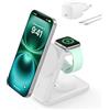 Belkin UltraCharge Caricatore Wireless Magnetico Qi2 25W 3 in 1 - Bianco | Base di Ricarica MagSafe, Certificato Qi2.2, Tecnologia di Raffreddamento, per iPhone, Apple Watch, AirPods, Caricatore 45W