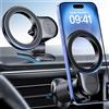 Miracase Porta Cellulare Auto per MagSafe 2en1【Potente Magnetico】 | Gancio in Metallo, Installazione Libera, Supproto Telefono Auto Magnetico per Cruscotto&Presa d'Aria Compatibile con Phones