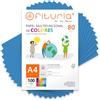 OFITURIA Fogli colorati, Confezione da 100 Fogli A4 80 g - Carta colorata per hobby creativi, stampante, scrapbooking - Fogli colorati (Blu, 100 fogli)