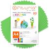 OFITURIA Fogli colorati, Confezione da 100 Fogli A4 80 g - Carta colorata per hobby creativi, stampante, scrapbooking - Fogli colorati (Verde, 100 fogli)