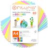 OFITURIA Fogli colorati, Confezione da 100 Fogli A4 80 g - Carta colorata per hobby creativi, stampante, scrapbooking - Fogli colorati (Assortimento Pastello, 100 fogli)