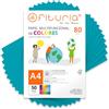 OFITURIA Fogli colorati, Confezione da 50 Fogli A4 80 g - Carta colorata per hobby creativi, stampante, scrapbooking - Fogli colorati (Turchese, 50 fogli)
