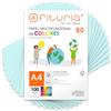 OFITURIA Fogli colorati, Confezione da 100 Fogli A4 80 g - Carta colorata per hobby creativi, stampante, scrapbooking - Fogli colorati (Azzurro Chiaro, 100 fogli)