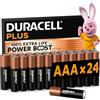 DURACELL AAA Batterie Alcaline Plus (Confezione da 24) 1.5V, LR03 | Fino al 100% di durata extra con Power Boost Actives - Affidabilità per i dispositivi di utilizzo quotidiano
