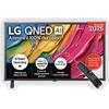 LG QNED AI 43QNED80A6A TV QNED, SMART TV, 43 ", Processore a7 Gen8 4K con AI, Charcoal Black, Classe G