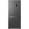 TCL Frigorifero americano TCL RC456CSE0, Sistema Multi Flow: Sì; raffreddamento frigorifero: No Frost; congelatore: Frost, Capacità netta totale 456 l, Rumorosità: 35 dB(A), Dimensioni: L 88,8 cm A 199,4 P 63,8 cm, Quartz, Classe E