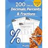 Libro Studio LLC Humble Math - 100 Days of Decimals, Percents & Fractions: Advanced Practice Problems (Answer Key Included) - Converting Numbers - Adding, Subtracting, ... Fractions - Reducing Fractions - Math Drills
