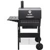 Charbroil Char-Broil Barbecue a Carbone Charcoal M con Griglia Regolabile e Camino | Ideale per 4-6 persone, Portaspezie, Termometro, Raccogli cenere, Grandi ruote, Ripiano, Compatibile con Charcoal 2Go