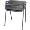EL ZORRO IMEX EL ZORRO 71762 Barbecue con griglia zincati, Nero, 49 x 48 x 73 cm