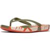 Fitflop Iqushion Mens Leaf-Print Ergonomic Flip-Flops, Infradito Uomo