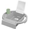 Rotho Babydesign Lavabo per bambini Kiddy Wash, Da fissare al bordo della vasca, 38,7 x 38,2 x 10 cm, Grigio Pietra