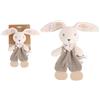 DODO D'AMOUR - Doudou da Dentizione - Coniglio - 053958 - Marrone - Doudou - Nascita - Peluche - Bambino - Rassicurante - Morbido - Lavabile - 25 cm x 10 cm - A Partire da 0 mesi