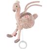Fehn Mini Carillon Fenicottero - Peluche e Aiuto per addormentarsi: Carillon a Carica con Dolce Melodia Dormi, Bambino, dormi Calma in Ogni Situazione - per Neonati e Bambini da 0 Mesi
