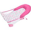 Bright Starts, Disney Baby Seggiolino da Bagno Pieghevole Minnie Mouse a 2 Posizioni, Supporto Regolabile per Lavandino o Vasca, da 0 a 6 Mesi fino a 9 kg, Imbracatura Lavabile in Lavatrice, Rosa