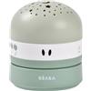 BÉABA, Luce Notturna per Bambini con Cielo Stellato a 3 colori, 9 Suoni Rilassanti, Rilevatore di pianto, durata Della Batteria 100 ore, Ricarica USB, Trasportabile, Proiettore Pixie, Verde Salvia