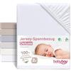 babybay 160580 lenzuolo con angoli jersey deluxe confezione doppia adatta ai modelli Maxi, Midi, Boxspring, Comfort e Comfort Plus, bianco, 89 x 50 cm (2 confezione)