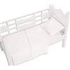 ANDY & HELEN® - 3/110 Sopra Lenzuolo Letto, Bianco. Per lettino con sbarre 100% cotone