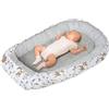 Medi Partners Riduttore Lettino Neonato - 100x60x15 Nido Antisoffoco Neonati Bozzolo Culla per Bebè neonata bilaterale Cuscino 100% Cotone Minky (Cervo con grigio Minky)